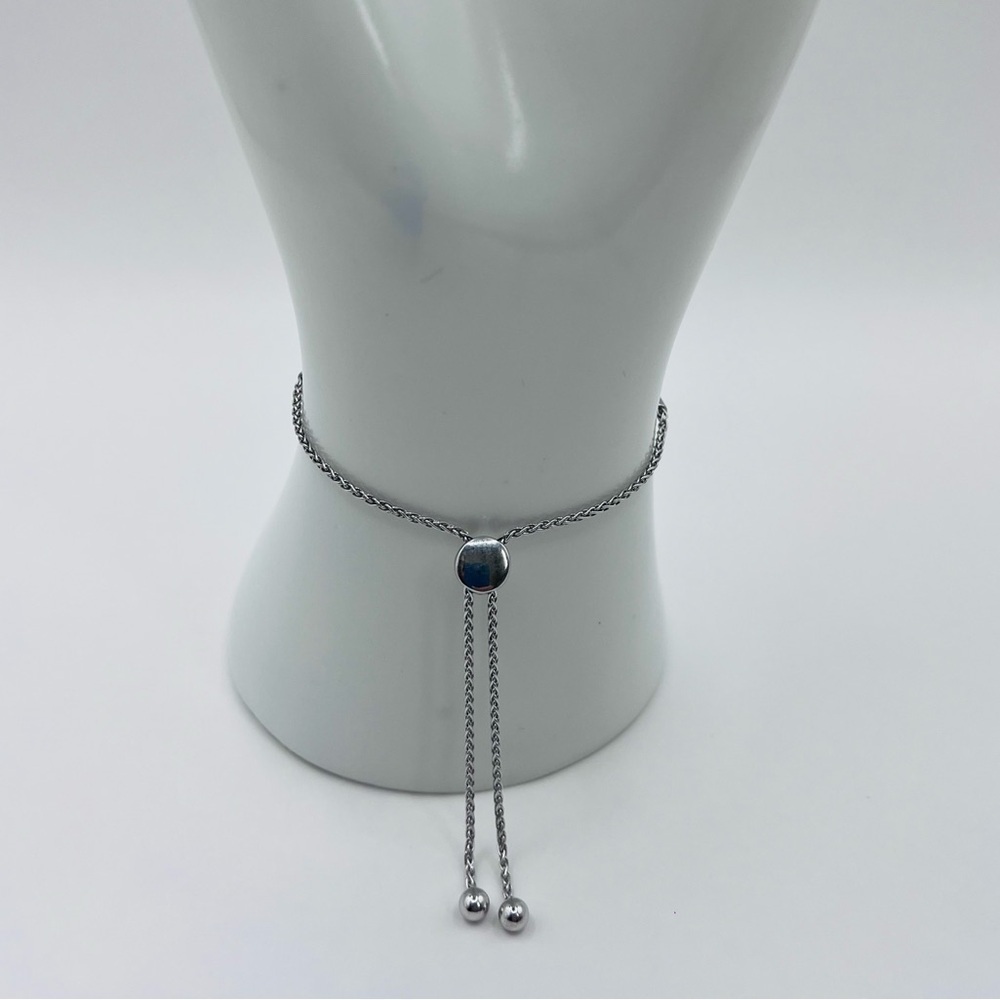 0.50 CT Natural Diamond Bolo Bracelet 925 Sterling Silver Adjustable - Picture 6 of 6